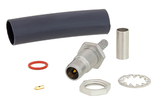 BMA Plug Bulkhead Mount Slide-On Connector Crimp/Solder Attachment for RG316, RG188, RG174, PE-C100, LMR-100A