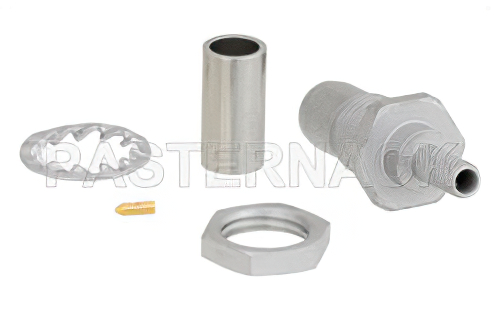 BMA Plug Bulkhead Mount Slide-On Connector Crimp/Solder Attachment for RG188-DS, RG316-DS