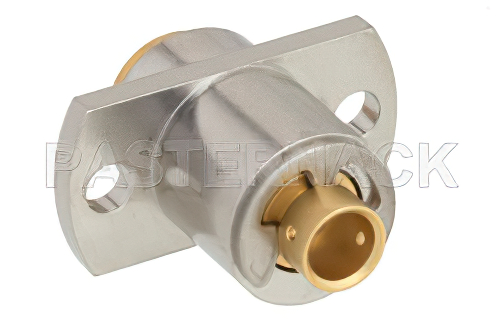 BMA Jack Slide-On Connector Solder Attachment 2 Hole Flange Mount for RG402, PE-SR402AL, PE-SR402FL, PE-SR402FLJ, PE-SR402TN, Gold Plated