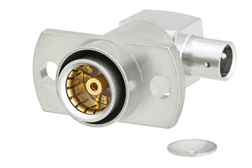 BMA Jack Right Angle Slide-On Connector Solder Attachment 2 Hole Flange Mount for RG402, PE-SR402AL, PE-SR402FL, PE-SR402FLJ, PE-SR402TN