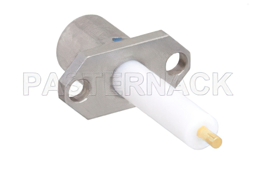 BMA Jack Slide-On Connector Solder Attachment 2 Hole Flange Mount Stub Terminal, With Cylindrical Contact