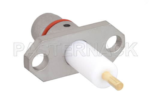 BMA Plug Slide-On Connector Solder Attachment 2 Hole Flange Mount Stub Terminal, .481 inch Hole Spacing, With Cylindrical Contact