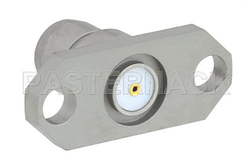 BMA Plug Slide-On Field Replaceable Connector with EMI Gasket 2 Hole Flange Mount .020 inch Pin, .481 inch Hole Spacing