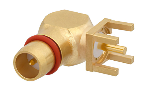 BMA Plug Right Angle Connector Solder Attachment Thru Hole PCB