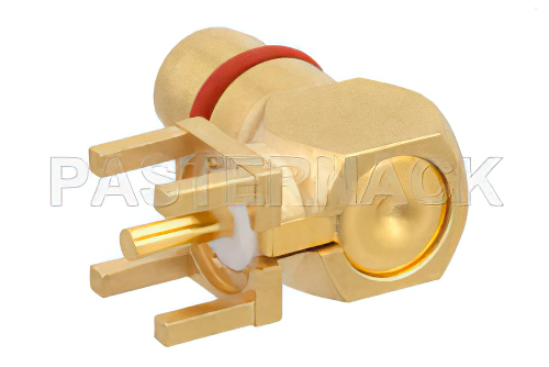 BMA Plug Right Angle Connector Solder Attachment Thru Hole PCB