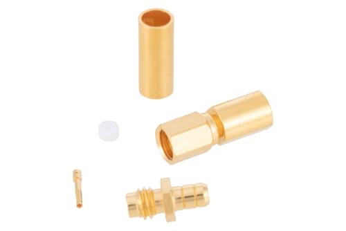 SSMC Plug Connector Crimp/Solder Attachment for RG188-DS, RG316-DS