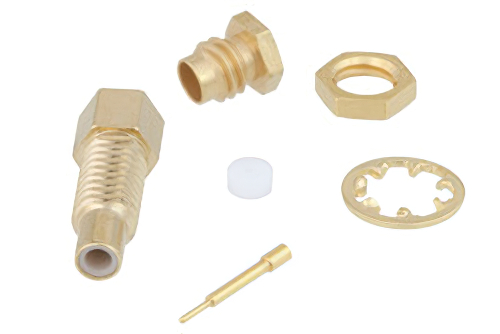 SSMC Jack Bulkhead Mount Connector Clamp/Solder Attachment for PE-SR405AL, PE-SR405FL, PE-SR405FLJ, PE-SR405TN, RG405