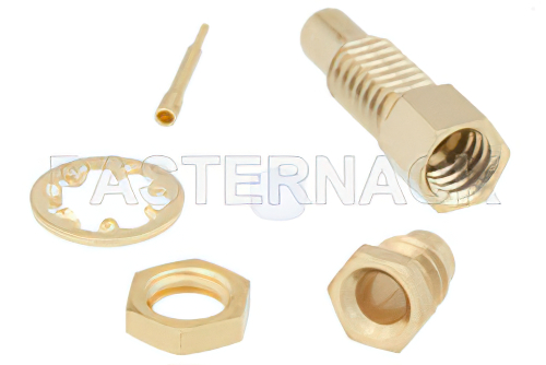 SSMC Jack Bulkhead Mount Connector Clamp/Solder Attachment for PE-SR405AL, PE-SR405FL, PE-SR405FLJ, PE-SR405TN, RG405