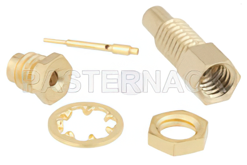 SSMC Jack Bulkhead Mount Connector Clamp/Solder Attachment for PE-047SR, PE-SR047AL, PE-SR047FL