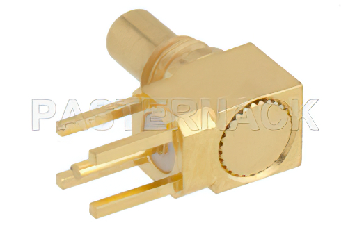 SSMC Jack Right Angle Connector Solder Attachment Surface Mount PCB