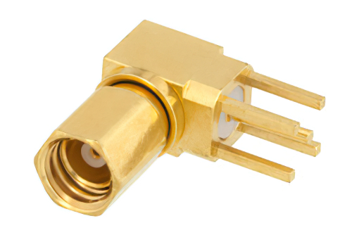 SSMC Plug Right Angle Connector Solder Attachment Thru Hole PCB