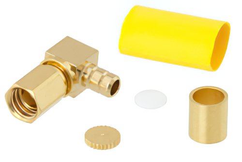 SSMC Plug Right Angle Connector Crimp/Solder Attachment for RG316, RG188, RG174, PE-C100-LSZH, PE-B100, LMR-100A-FR, LMR-100A