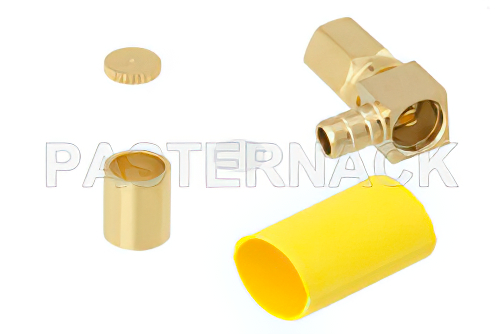 SSMC Plug Right Angle Connector Crimp/Solder Attachment for RG316, RG188, RG174, PE-C100-LSZH, PE-B100, LMR-100A-FR, LMR-100A