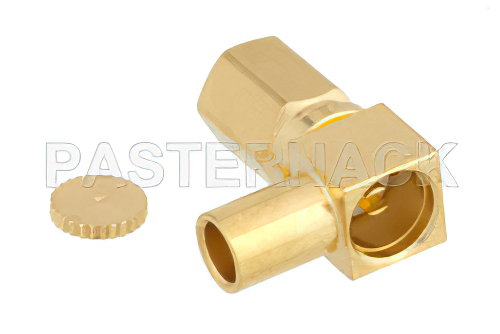 SSMC Plug Right Angle Connector Solder Attachment for PE-SR405AL, PE-SR405FL, PE-SR405FLJ, PE-SR405TN, RG405