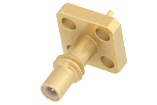 SSMC Jack Connector Solder Attachment 4 Hole Flange Mount Solder Cup Terminal