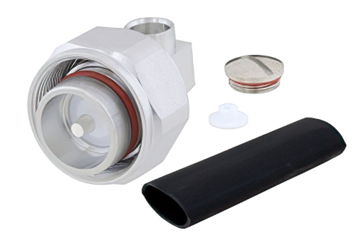 4.3-10 Male Right Angle Connector Solder Attachment for SPP-250-LLPL, Low PIM