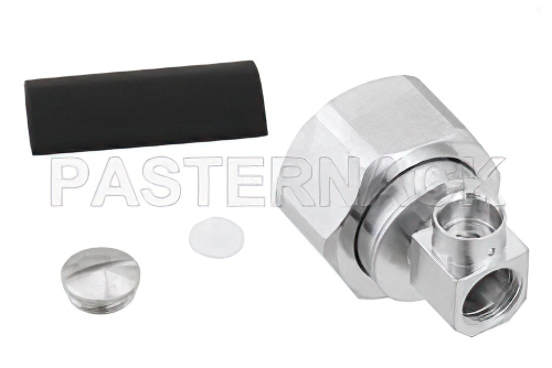 4.1/9.5 Mini DIN Male Right Angle Connector Solder Attachment for SPP-250-LLPL, Low PIM