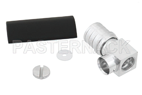 QMA Male Right Angle Connector Solder Attachment for SPP-250-LLPL, Low PIM