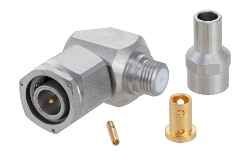 TNC Male Right Angle Connector Clamp/Solder Attachment for PE-P160LL