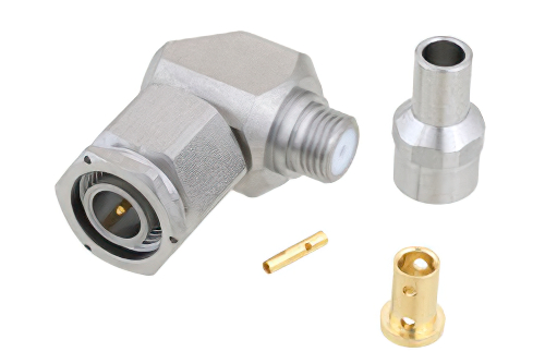 TNC Male Right Angle Connector Clamp/Solder Attachment for PE-P160LL