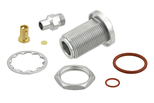 N Female Bulkhead Mount Connector Clamp/Solder Attachment for PE-P160LL