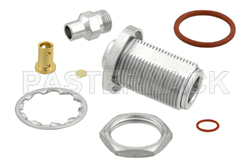 N Female Bulkhead Mount Connector Clamp/Solder Attachment for PE-P160LL