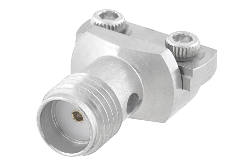 SMA Female Connector Clamp/Solder (Captive Contact) Attachment End Launch PCB, Microstrip/Coplanar Launch, 0.010 inch