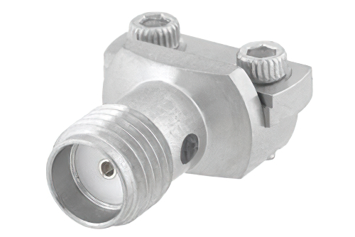 SMA Female Connector Clamp/Solder (Captive Contact) Attachment End Launch PCB, Microstrip/Coplanar Launch, 0.005 inch