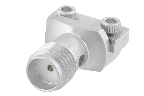 SMA Female Connector Clamp/Solder (Captive Contact) Attachment End Launch PCB, Microstrip/Coplanar Launch, 0.010 inch
