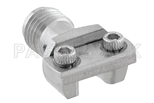 SMA Female Connector Clamp/Solder (Captive Contact) Attachment End Launch PCB, Microstrip/Coplanar Launch, 0.010 inch