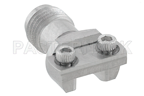 2.4mm Female Connector Clamp/Solder (Captive Contact) Attachment End Launch PCB, Microstrip/Coplanar Launch, 0.008 inch