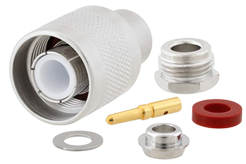 SC Male Connector Clamp/Solder Attachment for RG55, RG58, RG141, RG142, RG223, RG303, RG400, PE-C195, PE-P195, LMR-195