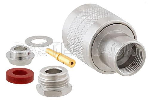 SC Male Connector Clamp/Solder Attachment for RG55, RG58, RG141, RG142, RG223, RG303, RG400, PE-C195, PE-P195, LMR-195