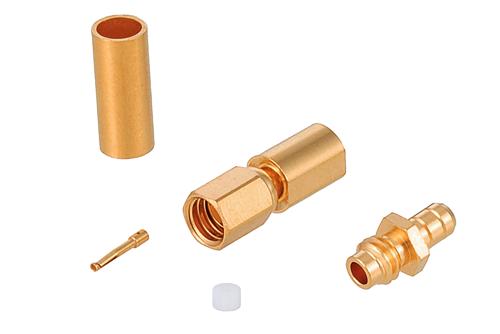 SSMC Plug Connector Crimp/Solder Attachment for RG188-DS, RG316-DS