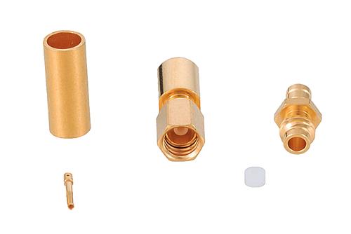SSMC Plug Connector Crimp/Solder Attachment for RG188-DS, RG316-DS
