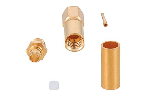 SSMC Plug Connector Crimp/Solder Attachment for RG188-DS, RG316-DS