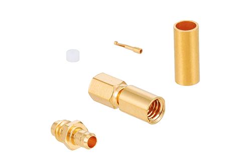 SSMC Plug Connector Crimp/Solder Attachment for RG188-DS, RG316-DS