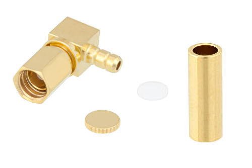 SSMC Plug Right Angle Connector Crimp/Solder Attachment for RG178, RG196