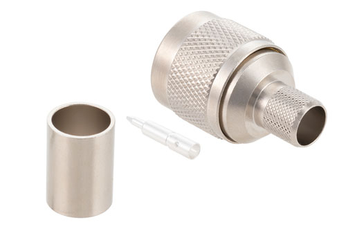 N Male Connector Crimp/Solder Attachment for PE-B400, PE-B405, PE-C400, LMR-400, 0.400 inch