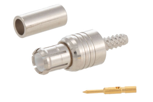 MCX Plug Connector Crimp/Solder Attachment for RG178, RG196