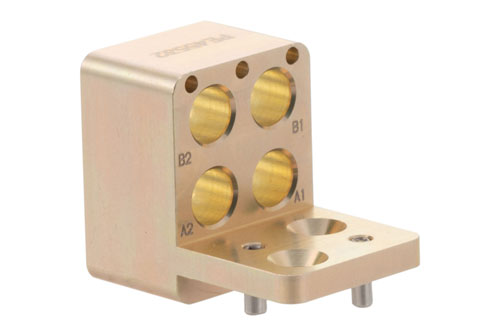 Right Angle, Mini SMP, VITA 67, 4-Position Connector (Aluminum)