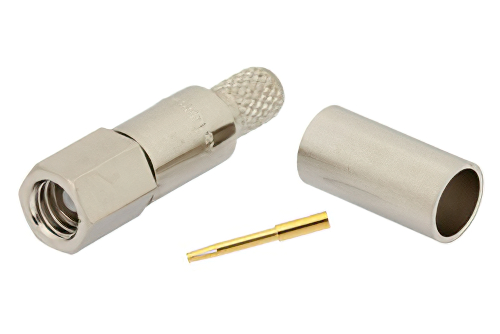 SMC Plug Connector Crimp/Solder Attachment for PE-P195, PE-C195, RG58, RG141, RG303, 0.195 inch, LMR-195