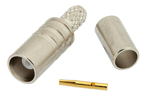 MCX Jack Connector Crimp/Solder Attachment for RG174, RG316, RG188, PE-B100, PE-C100, 0.100 inch, LMR-100