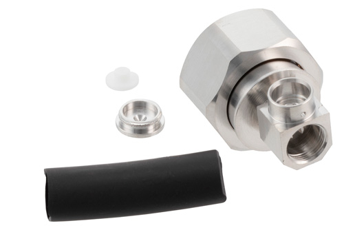 4.3-10 Male Right Angle Low PIM Connector Solder Attachment for PE-1/4SFHC, SPP-250-LLPL, SPO-250, SPF-250