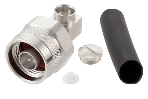 N Male Right Angle Low PIM Connector Solder Attachment for PE-1/4SFHC, SPP-250-LLPL, SPO-250, SPF-250