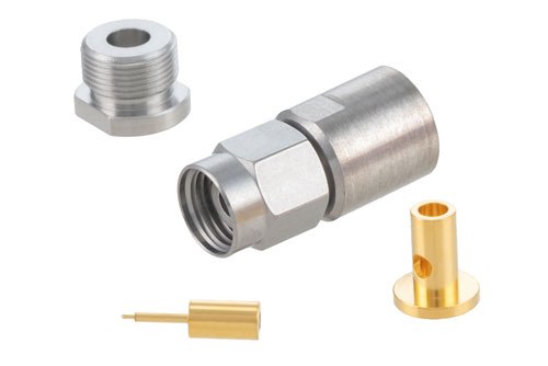 2.4mm Male Connector Clamp/Solder Attachment for PE-SR405AL, PE-SR405FL, PE-SR405FLJ, PE-SR405TN, RG405