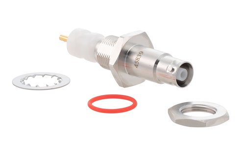 10KV Female Bulkhead Mount Hermetically Sealed Connector Solder Attachment 0.315 inch Pin Terminal