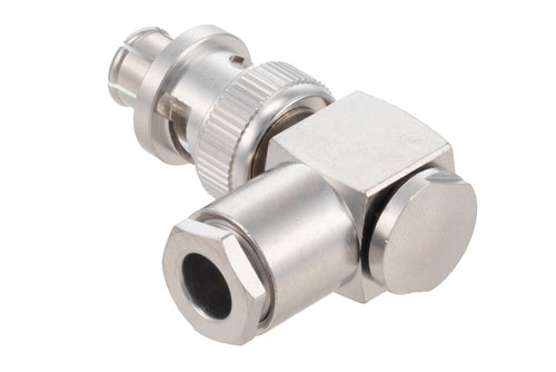 SHV Plug Right Angle Connector Clamp/Solder Attachment for RG59B/U