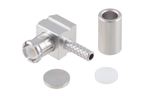 MCX Plug Right Angle Non-Magnetic Connector Crimp/Solder Attachment for RG178