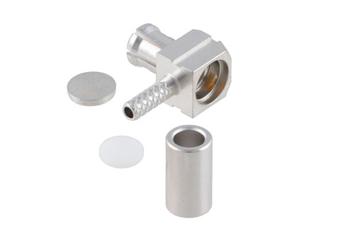 MCX Plug Right Angle Non-Magnetic Connector Crimp/Solder Attachment for RG178